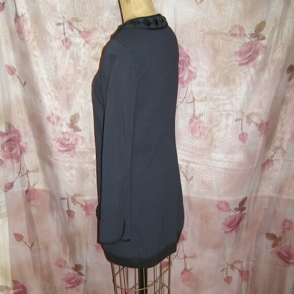 NWOT size M/L Elie Tahari Navy Blue Blazer/Cardigan - Picture 4 of 12